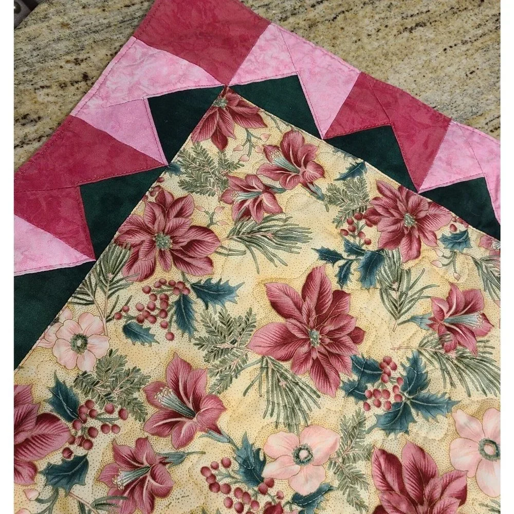 Pink Poinsttia Floral 40x19.5